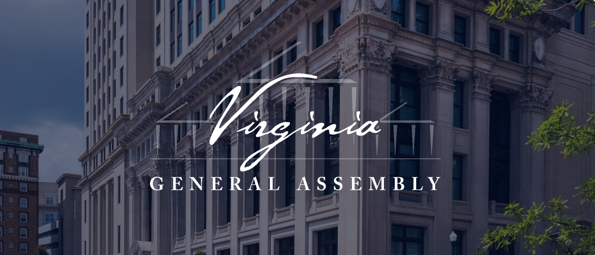 Screenshot of Virginia General Assembly website as seen on desktop.